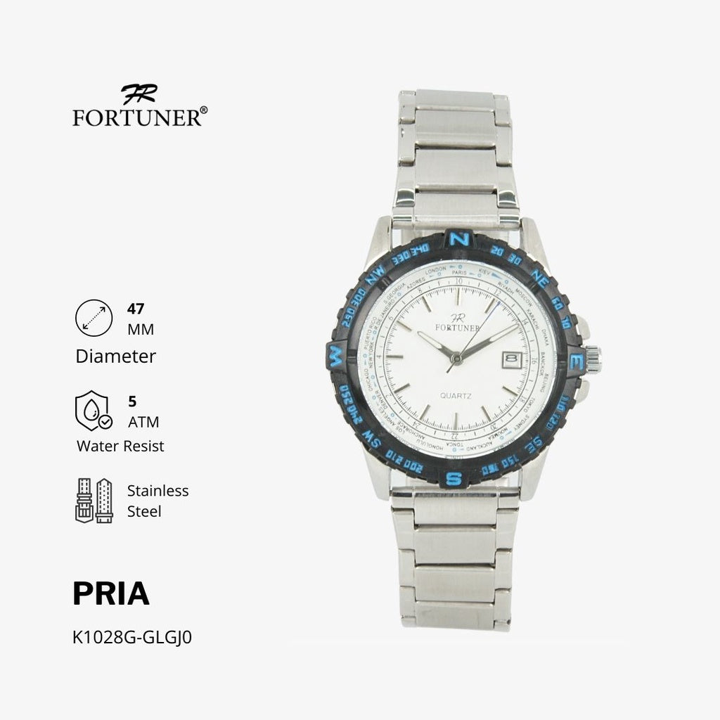 Fortuner Jam Tangan Analog Pria Water Resistant Rantai Wynten