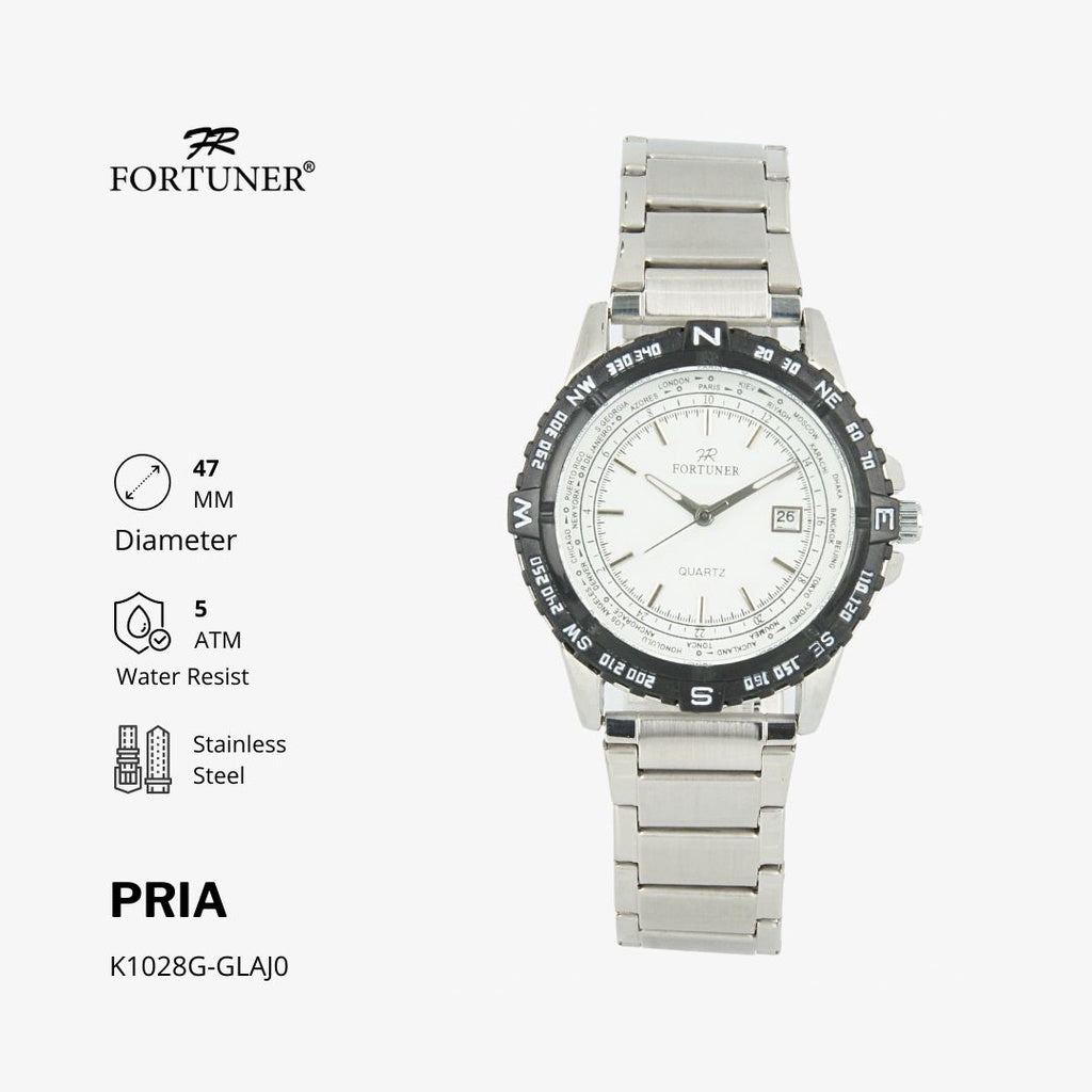 Fortuner Jam Tangan Analog Pria Water Resistant Rantai Wynten