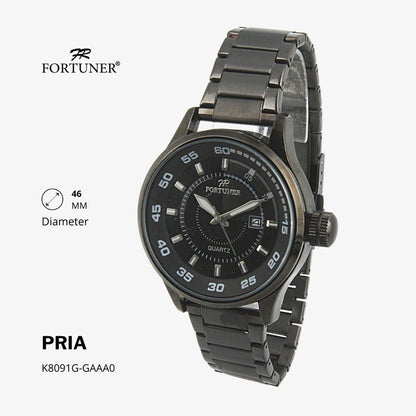 Fortuner Jam Tangan Analog Pria Water Resistant Rantai Harlon