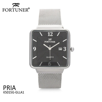 Fortuner Jam Tangan Analog Pria Silver Water Resistant Brandon