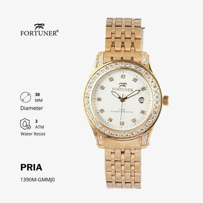 Fortuner Jam Tangan Analog Pria Water Resistant Rantai Hamlyn