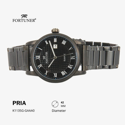 Fortuner Jam Tangan Classic Analog Pria Water Resistant Rantai Hiawatha