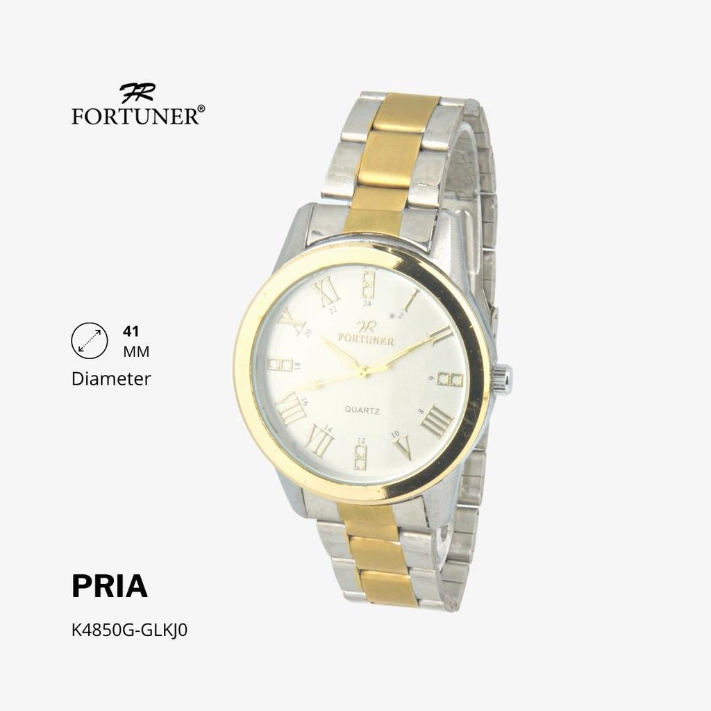 Fortuner Jam Tangan Analog Pria Water Resistant Rantai Hazzard