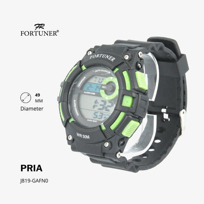 Fortuner Jam Tangan Pria Digital Hitam Water Resistant Alexander