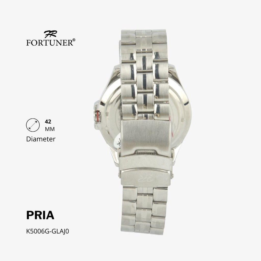 Fortuner Jam Tangan Fashion Pria Analog Water Resistant Rantai Stainless Silver Gold Howland