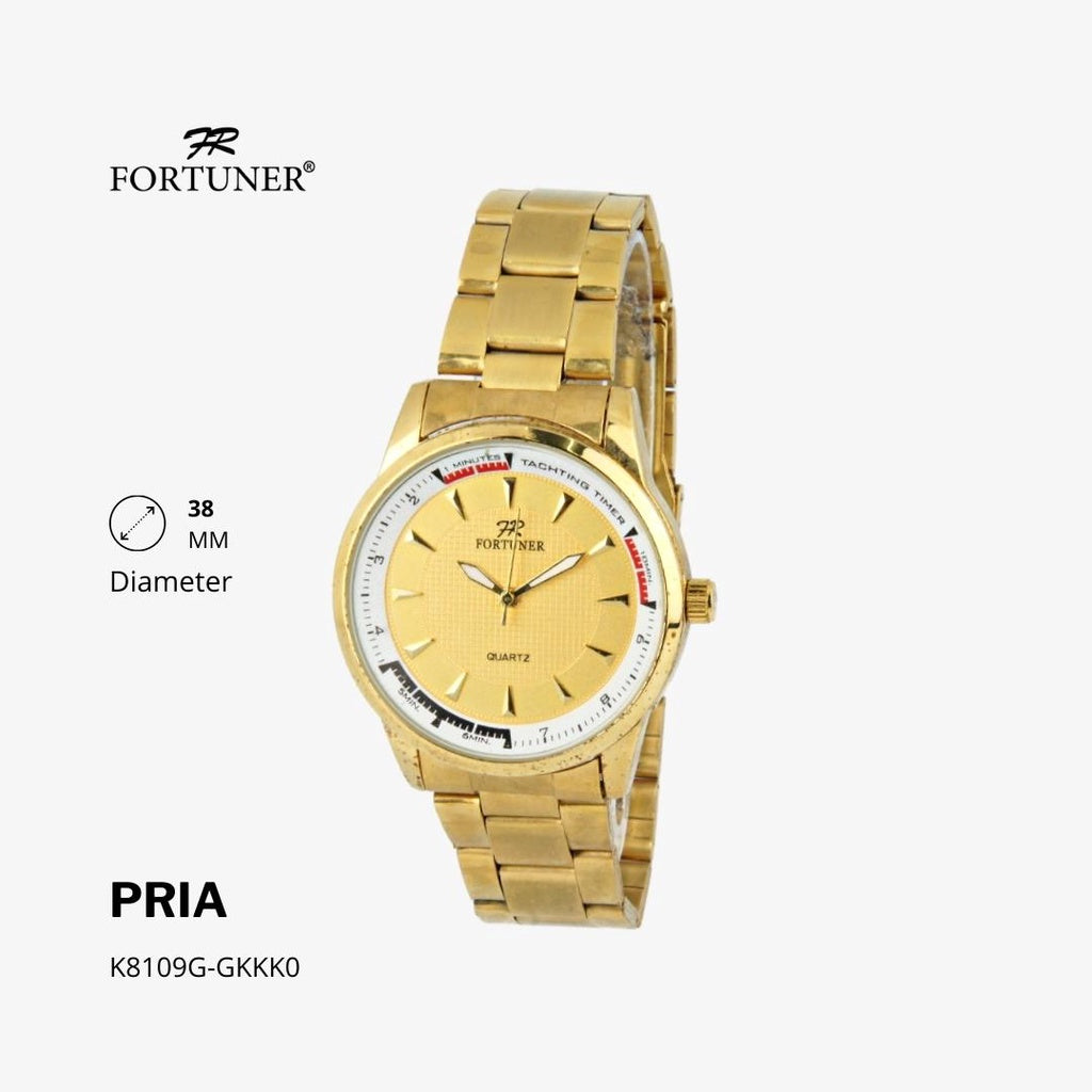 Fortuner Jam Tangan Analog Pria Water Resistant Rantai Halsy