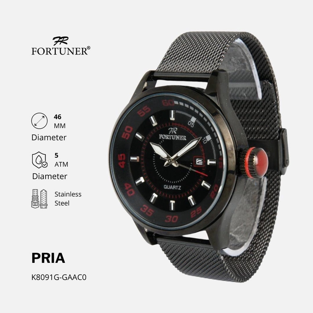 Fortuner Jam Tangan Pria Analog Sport Water Resistant Milanese Andric