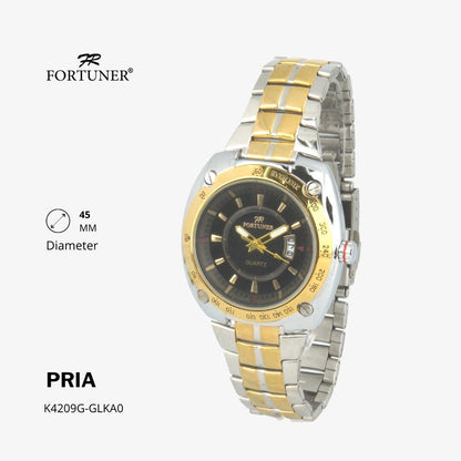 Fortuner Jam Tangan Fashion Pria Analog Water Resistant Rantai Stainless Deluxe Series Heywood