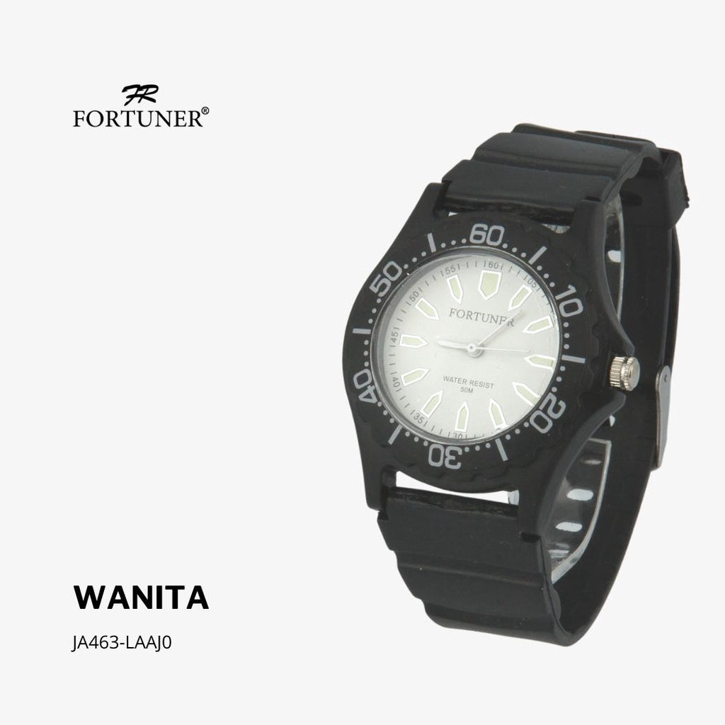 Fortuner Jam Tangan Sports Analog Wanita Water Resistant Rubber Zellda