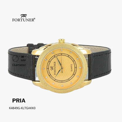 Fortuner Jam Tangan Pria Analog Water Resist Kulit Hamelin