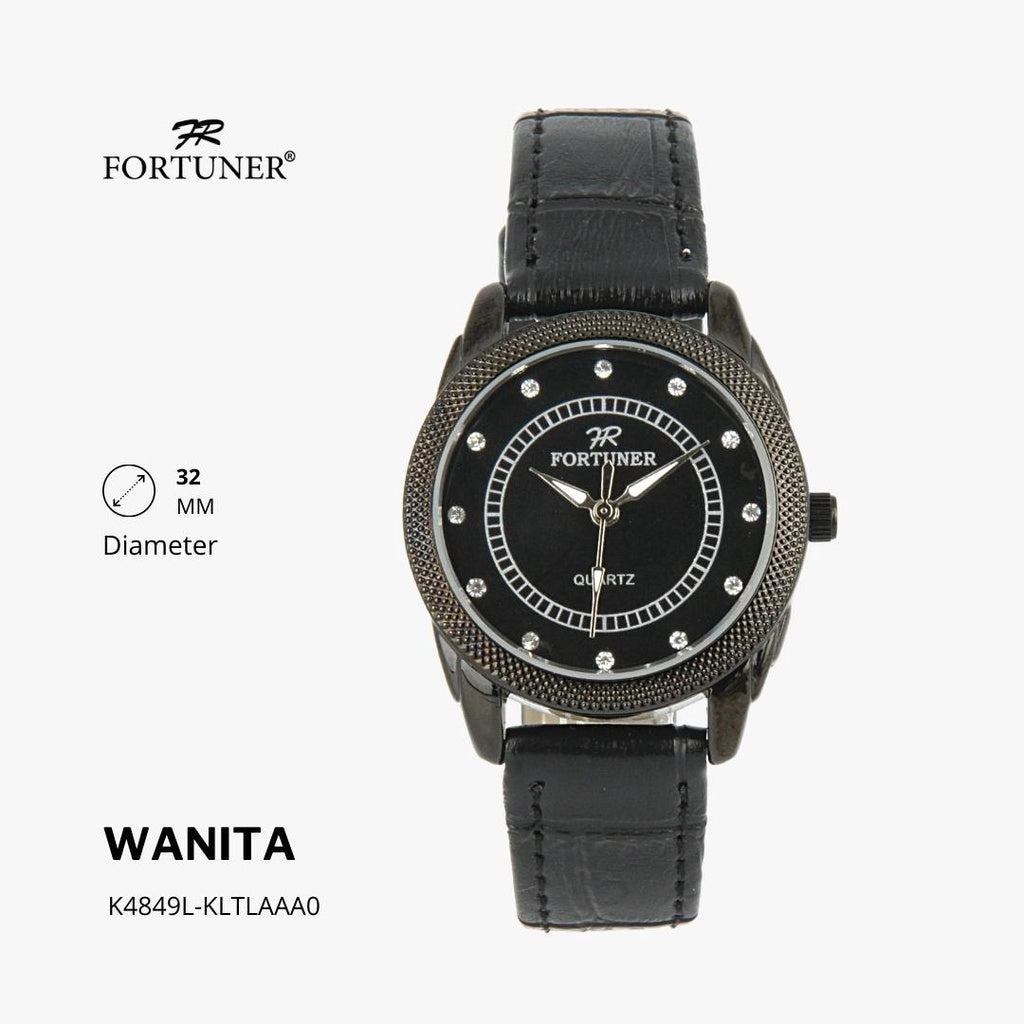 Fortuner Jam Tangan Fashion Wanita Analog Water Resist Kulit Yoela