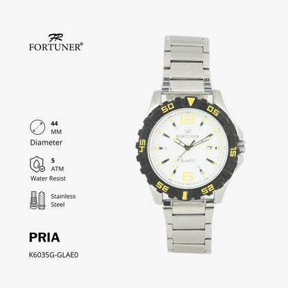 Fortuner Jam Tangan Analog Pria Water Resistant Rantai Hiromi