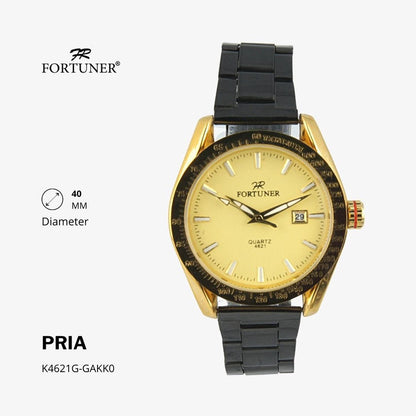 Fortuner Jam Tangan Analog Pria Classic Water Resistant Rantai Hilarion