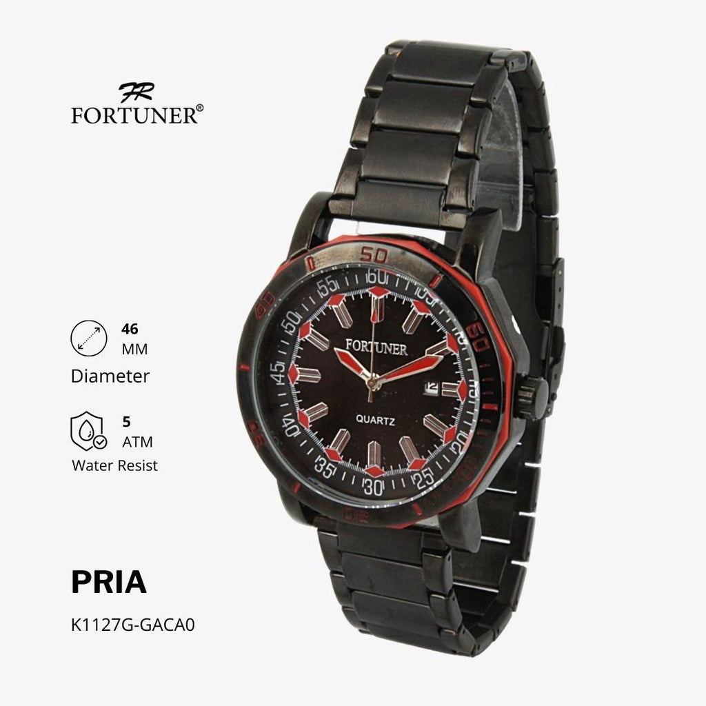 Fortuner Jam Tangan Analog Pria Water Resistant Rantai Hodge