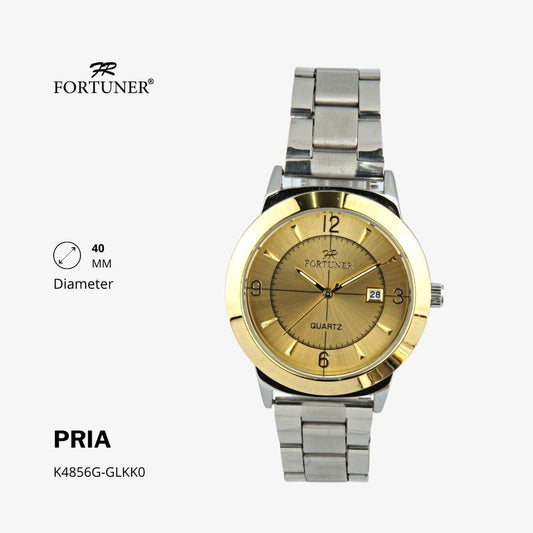 Fortuner Jam Tangan Fashion Classic Analog Pria Water Resistant Rantai Hyrum