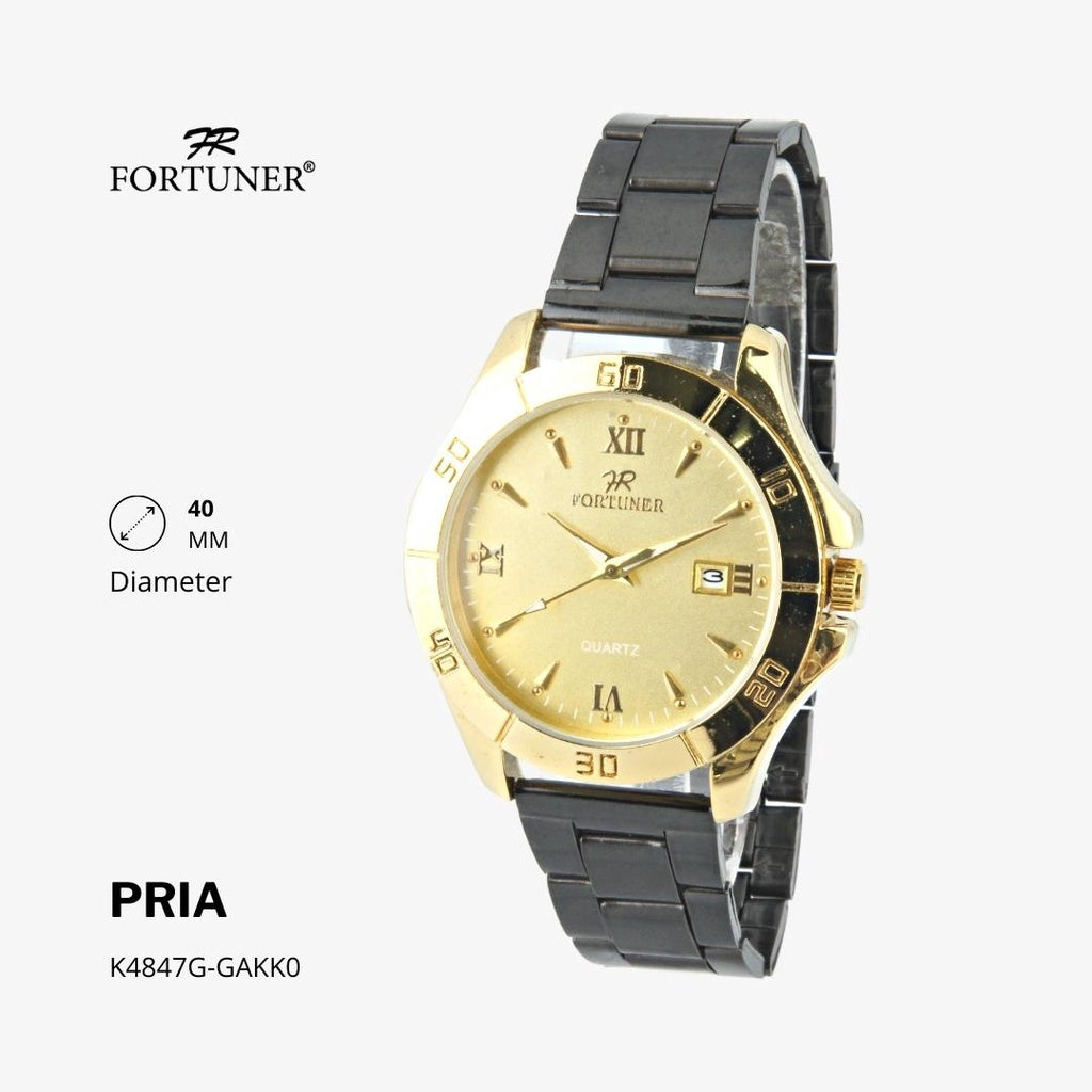 Fortuner Jam Tangan Fashion Analog Pria Water Resistant Rantai Hansel