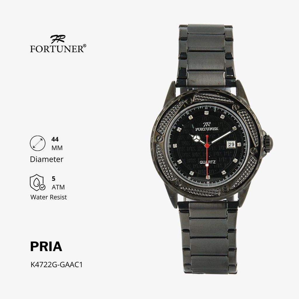 Fortuner Jam Tangan Analog Pria Water Resistant Rantai Husayn