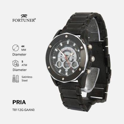 Fortuner Jam Tangan Pria Analog Digital Strap Stainless Bowin