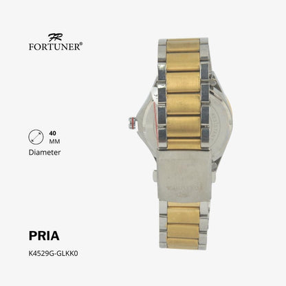 Fortuner Jam Tangan Fashion Pria Analog Water Resistant Rantai Stainless Harden