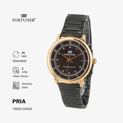 Fortuner Jam Tangan Analog Pria Water Resistant Rantai Hovan