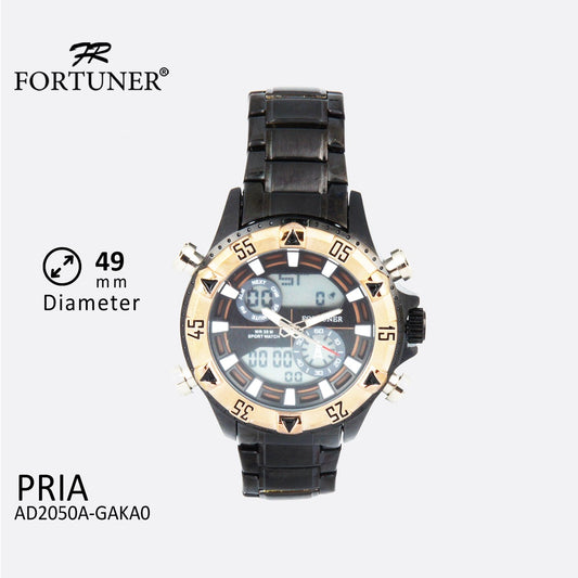 Fortuner Jam Tangan Digital Analog Pria Water Resistant Delling