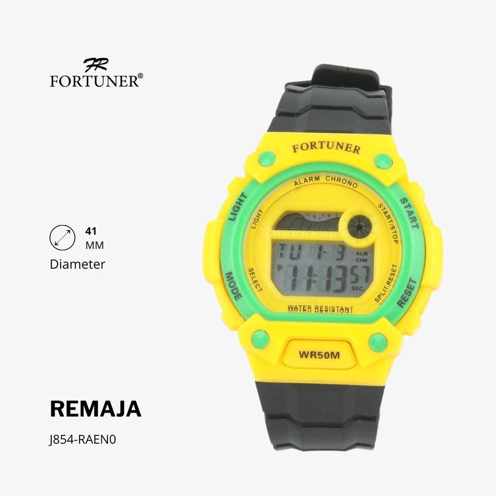 Fortuner Jam Tangan Remaja Digital Chrono Water Resist Rubber Sivney