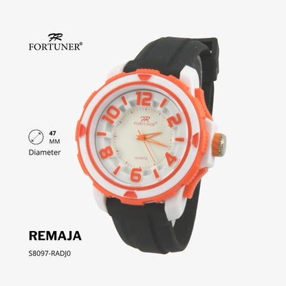 Fortuner Jam Tangan Analog Remaja Sport Water Resist Rubber Hirsch