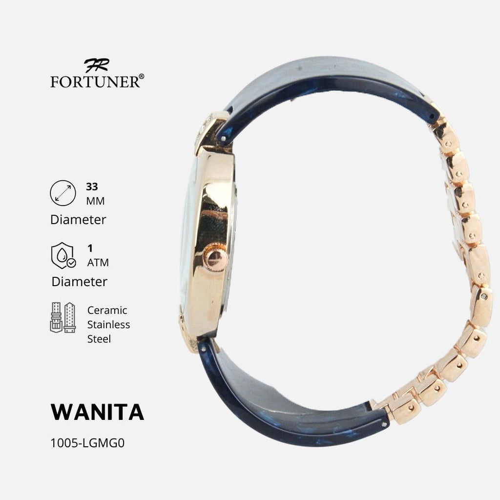 Fortuner Jam Tangan Analog Wanita Water Resistant Paulina