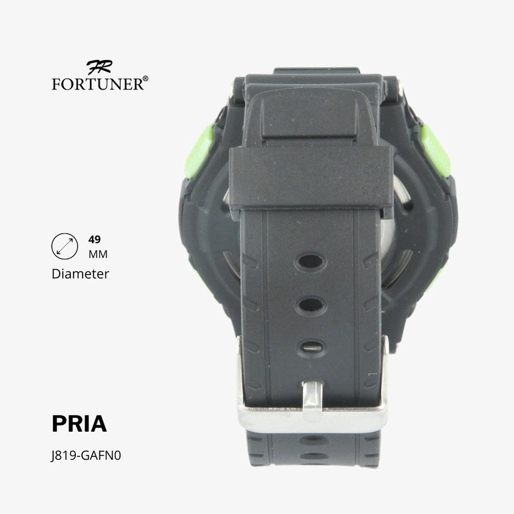 Fortuner Jam Tangan Pria Digital Hitam Water Resistant Alexander