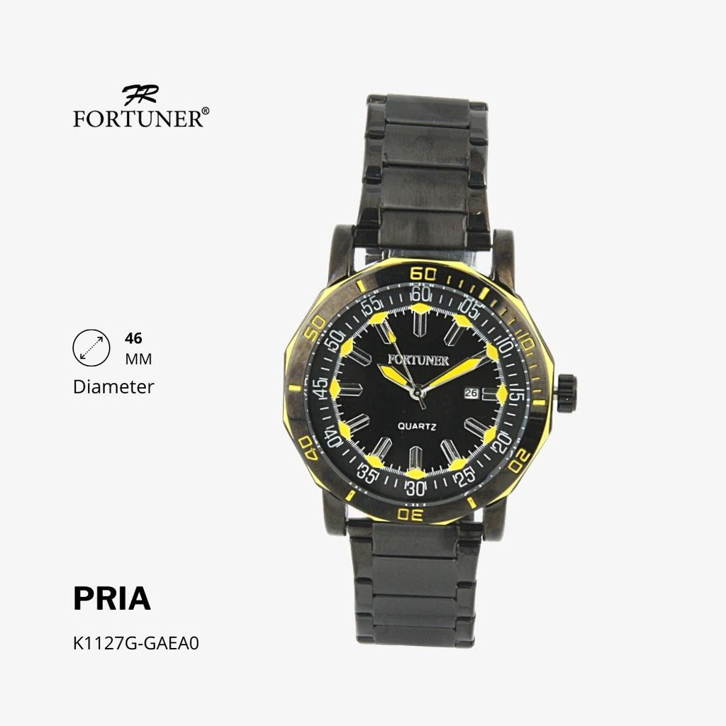 Fortuner Jam Tangan Analog Pria Water Resistant Rantai Hodge