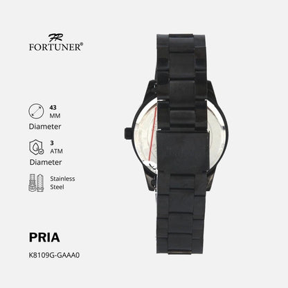 Fortuner Jam Tangan Pria Analog Rantai Water Resistant Daran