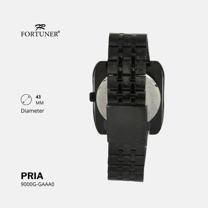 Fortuner Jam Tangan Analog Pria Water Resistant Black Forster