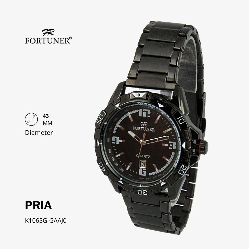 Fortuner Jam Tangan Analog Pria Water Resistant Rantai Harvie