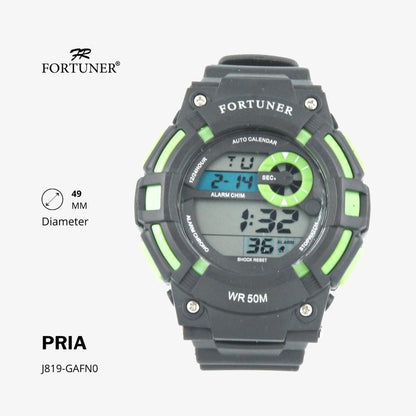 Fortuner Jam Tangan Pria Digital Hitam Water Resistant Alexander