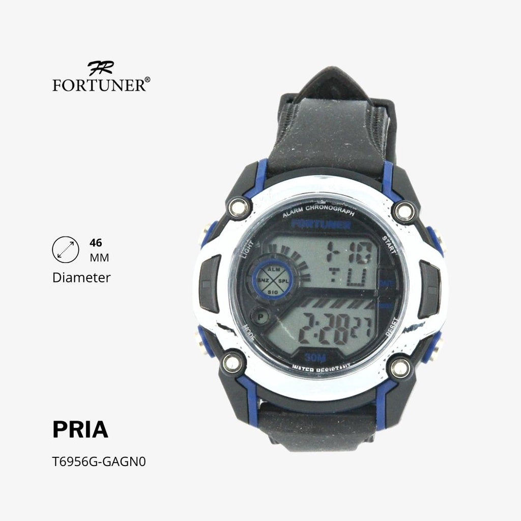 Fortuner Jam Tangan Sports Digital Pria Rubber Strap Water Resistant Guillermo