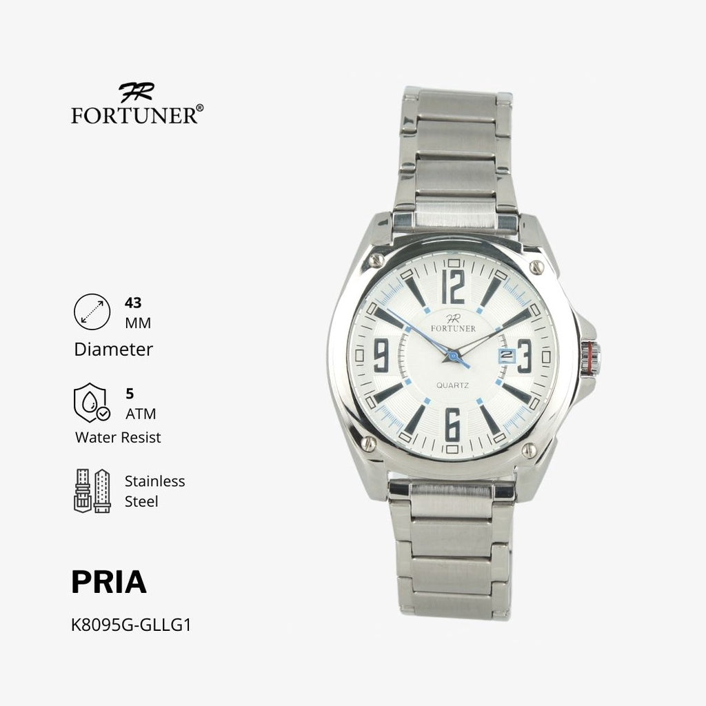 Fortuner Jam Tangan Analog Pria Water Resistant Rantai Huy