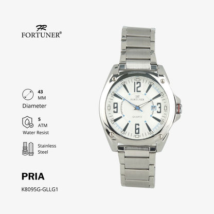 Fortuner Jam Tangan Analog Pria Water Resistant Rantai Huy