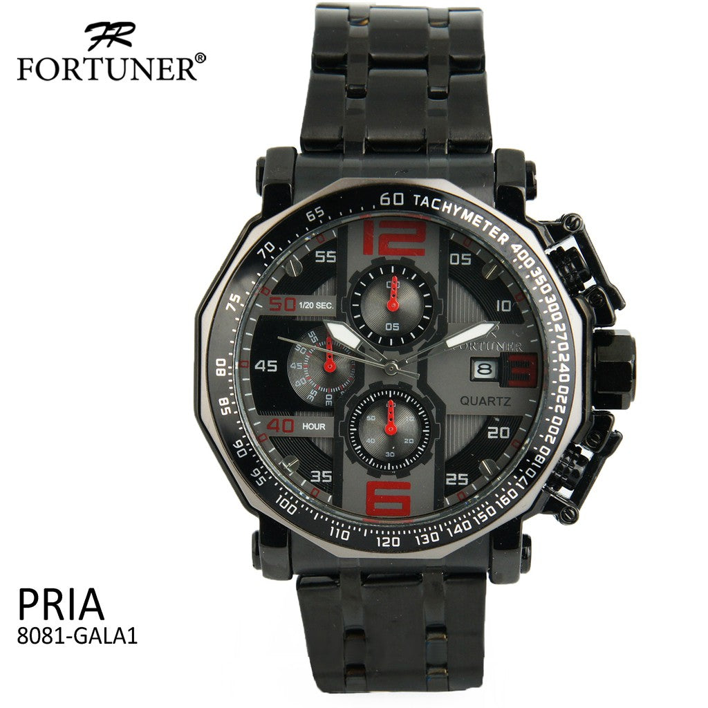 Fortuner Jam Tangan Analog Pria Chrono Water Resistant Arles