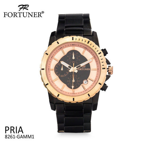 Fortuner Jam Tangan Analog Pria Chrono Water Resistant Ashbel