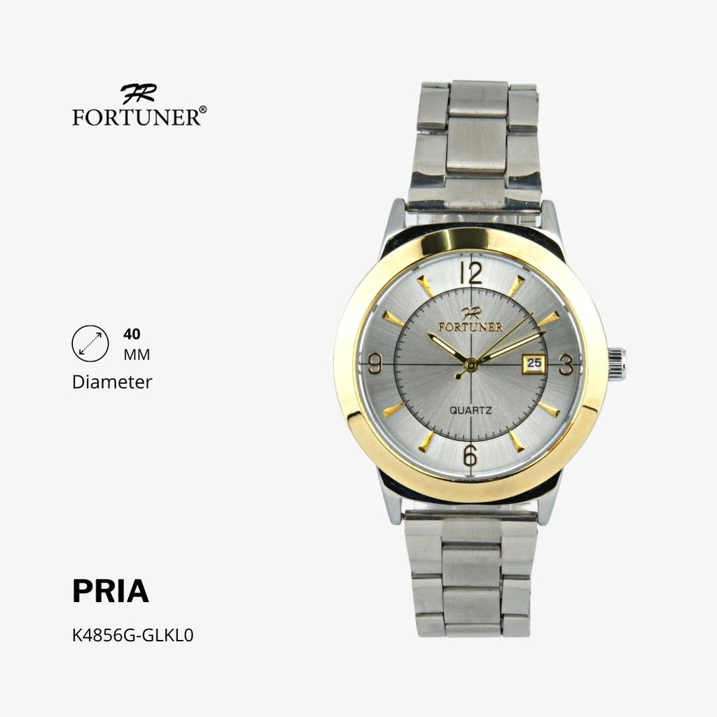 Fortuner Jam Tangan Fashion Classic Analog Pria Water Resistant Rantai Hyrum