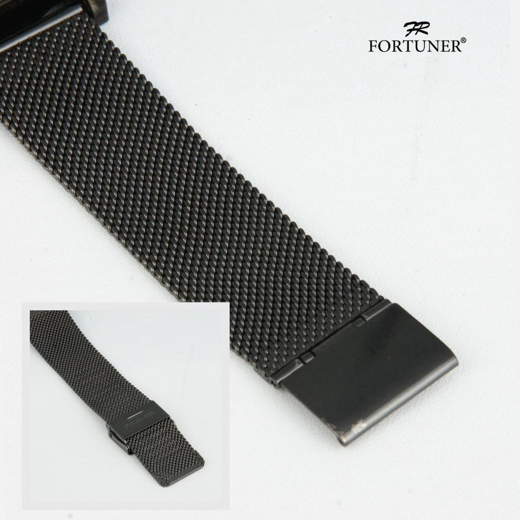 Fortuner Jam Tangan Pria Analog Strap Stainless Rantai Pasir Witold