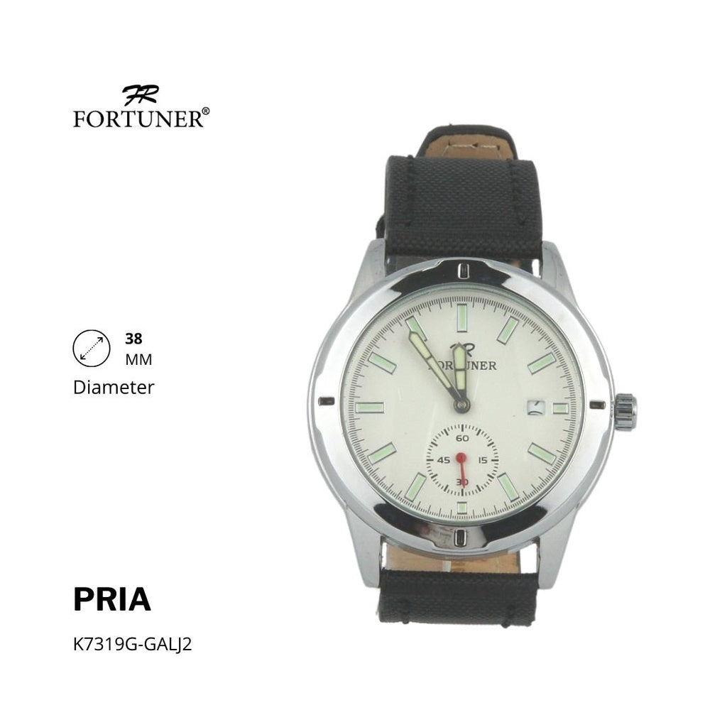 Fortuner Jam Tangan Analog Pria Water Resistant Kanvas Harlyn