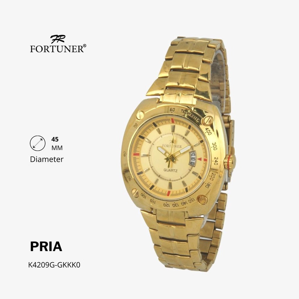 Fortuner Jam Tangan Fashion Pria Analog Water Resistant Rantai Stainless Deluxe Series Heywood