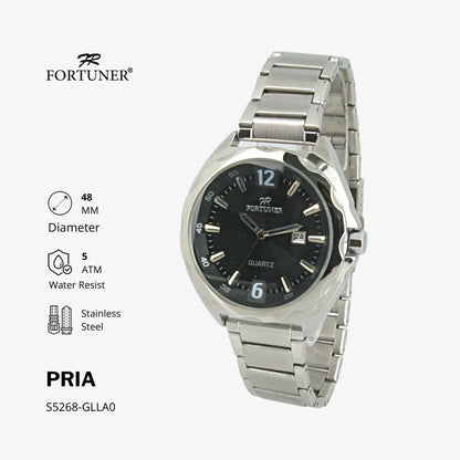 Fortuner Jam Tangan Analog Pria Water Resistant Rantai Hargun