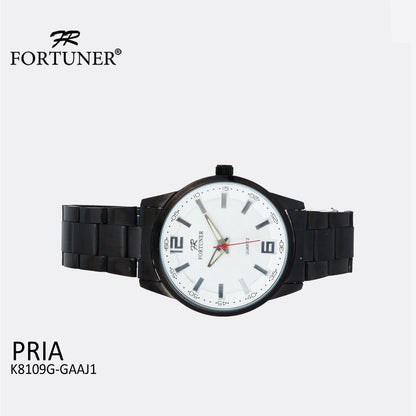 Fortuner Jam Tangan Pria Analog Black Water Resistant Derren