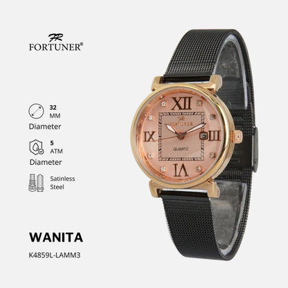 Fortuner Jam Tangan Wanita Analog Water Resist Milanese Artia