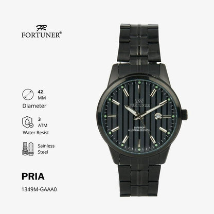 Fortuner Jam Tangan Pria Analog Water Resist Superior All Stainless Thackery