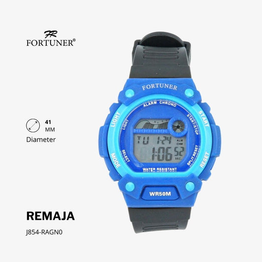 Fortuner Jam Tangan Remaja Digital Chrono Water Resist Rubber Sivney