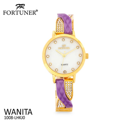 Fortuner Jam Tangan Analog Wanita Gold Water Resistant Agnes