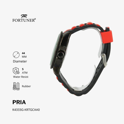 Fortuner Jam Tangan Analog Pria Water Resistant Rubber Wynstan